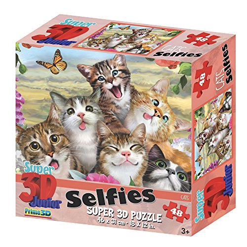 Howard Robinson hr10855 48-teiliges Super 3D Kinder Puzzle – Katzen Selfie von Howard Robinson