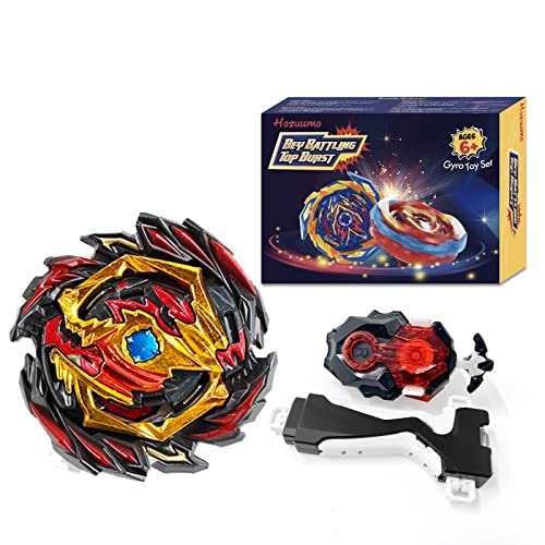 Hozuumo Bey Battling Tops Brust Turbo Starter Set, 4D Metall Fusion Kampfkreisel, Bey Arena Blade Spinning Tops mit Launcher, Geschenk-Sets für Kinder 02 von Hozuumo