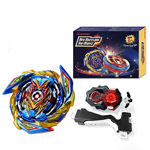 Hozuumo Bey Battling Tops Brust Turbo Starter Set, 4D Metall Fusion Kampfkreisel, Bey Arena Blade Spinning Tops mit Launcher, Geschenk-Sets für Kinder 04 von Hozuumo