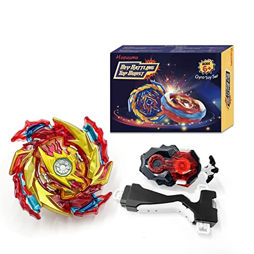 Hozuumo Bey Battling Tops Brust Turbo Starter Set, 4D Metall Fusion Kampfkreisel, Bey Arena Blade Spinning Tops mit Launcher, Geschenk-Sets für Kinder,1-55 von Hozuumo