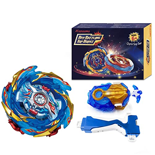 Hozuumo Bey Battling Tops Brust Turbo Starter Set, 4D Metall Fusion Kampfkreisel, Bey Arena Blade Spinning Tops mit Launcher, Geschenk-Sets für Kinder 04 von Hozuumo