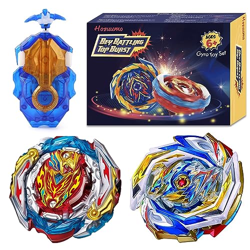 Hozuumo Bey Arena Blade Burst Turbo Set, 4D Metall Fusion Kampf Kreisel, Mit Battling Top B-184 Launcher,Geschenk-Sets für Kinder (B-154+B-201) von Hozuumo