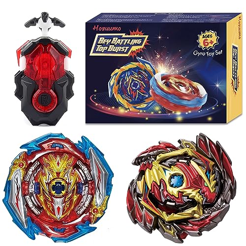 Hozuumo Bey Arena Blade Burst Turbo Set, 4D Metall Fusion Kampf Kreisel, Mit Battling Top B-184 Launcher,Geschenk-Sets für Kinder (B-173-01+B-145) von Hozuumo