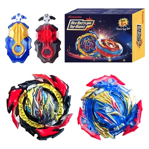 Hozuumo Bey Arena Blade Burst Turbo Set, 4D Metall Fusion Kampf Kreisel, Mit Battling Top B-184 Launcher,Geschenk-Sets für Kinder A06 (B-191+B-193) von Hozuumo