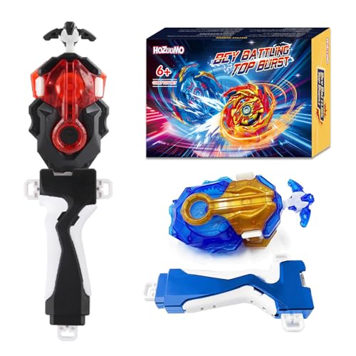 Hozuumo Bey Battling Tops Brust Turbo Starter Set, 4D Metall Fusion Kampfkreisel, Bey Arena Blade Spinning Tops mit Launcher, Geschenk-Sets für Kinder,1-57 von Hozuumo