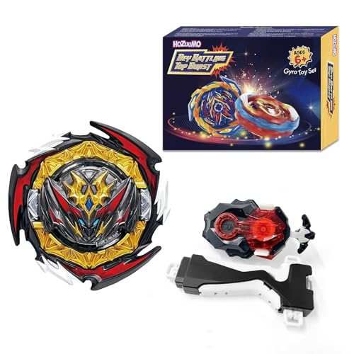 Hozuumo Bey Battling Tops Brust Turbo Starter Set, 4D Metall Fusion Kampfkreisel, Bey Arena Blade Spinning Tops mit Launcher, Geschenk-Sets für Kinder,1-34 von Hozuumo