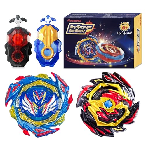 Hozuumo Bey Battling Tops Brust Turbo Starter Set, 4D Metall Fusion Kampfkreisel, Bey Arena Blade Spinning Tops mit Launcher, Geschenk-Sets für Kinder 07 von Hozuumo