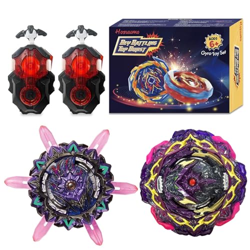 Hozuumo Bey Battling Tops Brust Turbo Starter Set, 4D Metall Fusion Kampfkreisel Bey Arena Blade Battling Top mit Launcher, Geschenk-Sets für Kinder-B02 von Hozuumo