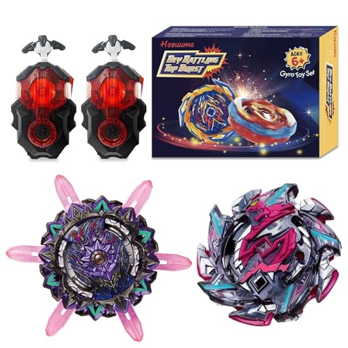 Hozuumo Bey Battling Tops Brust Turbo Starter Set, 4D Metall Fusion Kampfkreisel, Bey Arena Blade Spinning Tops mit Launcher, Geschenk-Sets für Kinder 05A von Hozuumo