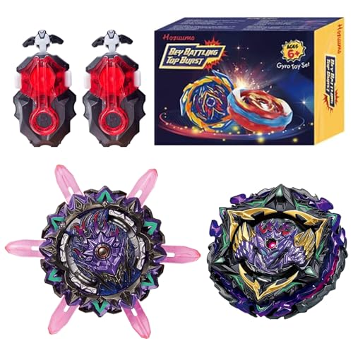 Hozuumo Bey Battling Tops Brust Turbo Starter Set, 4D Metall Fusion Kampfkreisel, Bey Arena Blade Spinning Tops mit Launcher, Geschenk-Sets für Kinder 05A von Hozuumo