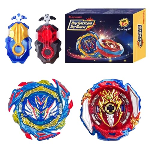 Hozuumo Bey Battling Tops Brust Turbo Starter Set, 4D Metall Fusion Kampfkreisel, Bey Arena Blade Spinning Tops mit Launcher, Geschenk-Sets für Kinder 07 von Hozuumo