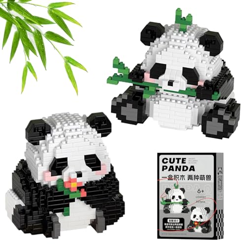 Hpbaggy 2 In1 Panda Bausteine Set,Tier Building Block Set,Niedlich Panda Bricks,Mini Tiere Bausteine Set,Klemmbausteine Tiere Set,Geschenke für Erwachsene, Kinder, für Kinder ab 9+ Jahren von Hpbaggy