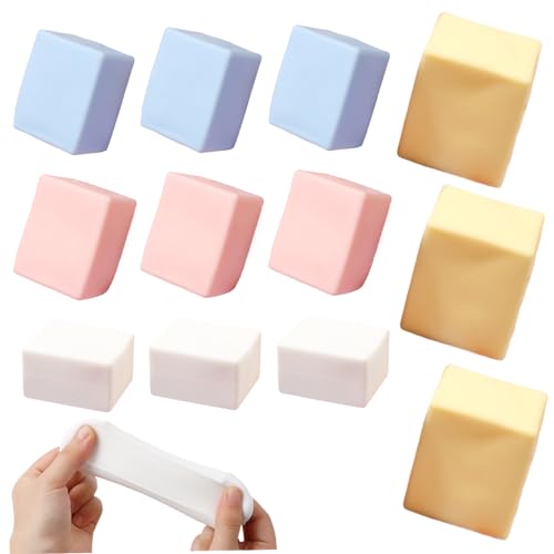 Hperu 12 PCs langsamer Aufstieg Stress Ball Stressbälle 3 Farben Tofu Stressbällchen für Erwachsene TPR-hergestellte Weichstressspielzeug Angstlinderung Stressbälle für Kinder und Erwachsene von Hperu