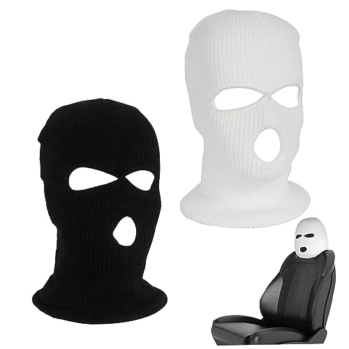 2pcs Auto Kopfstütze Cover, Halloween Ghost Head Ruhende Cover für die elastische Gesichtsmaske, personalisierte lustige Hut für Autositz und universelle lustige Autozubehör von Hperu