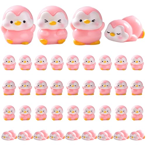 40pcs Mini Penguine, Mini -Harz -Tiere süße Mini -Pinguin -Figuren 4 Stile Mini Pinguine DIY Winzige Tiere Figuren Mini -Tiere für Fairy Garden Micro Landscape Decape Kuchen Topper von Hperu