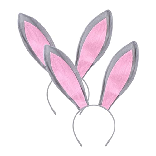 Bunny Ohrs Erwachsene Hasenohren Stirnband 2pcs Ostern Kaninchen Ohren Haarband Halloween Cosplay Kostümzubehör für Kinder und Erwachsene von Hperu