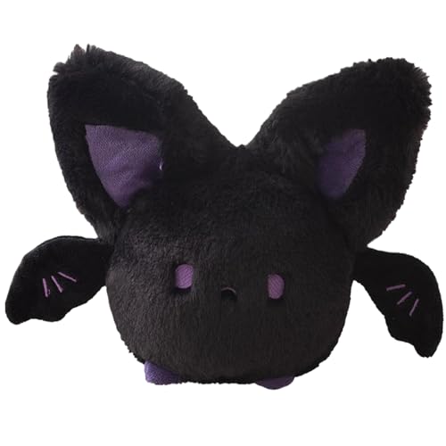 Fledermaus gefüllte Tierplüsch, niedliche Fledermausplüschplüschplüschspielzeug mit großen Ohren und kleinem Flügel dekorativen Fledermaus -Stofftier für Halloween, Kindergeschenk, schwarz 8 Zoll von Hperu