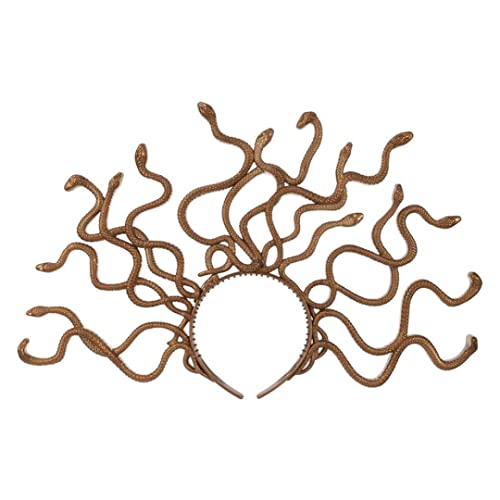 Halloween Kostümzubehör Medusa Schlange Stirnband 16.5x10.6 Zoll Halloween Dekorative Lebendige Festkleidung Kopfbedeckung Kopfbedeckung für Cosplay -Kostüm -Party Rollenspiel, Medusa Accessoires von Hperu