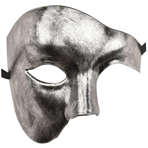 Halloween Mardi Gras Party Maske, Maskerade -Maske für Männer Phantom der Oper halbe Gesichtsmaske Phantommaske für Kostümparty von Hperu