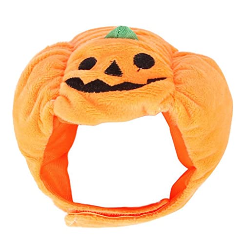 Halloween Pet Pumpkin Hut Hunde Katzen Dress Up Cosplay Kostüm Party Supply Accessoires Haustier Kürbishut von Hperu