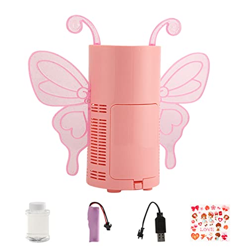 Hperu Bubble Blower Bubble Machine Butterfly Automatische Bubble Maker mit Lösungen Bubble Blower -Spielzeug mit LED, Musik für Kleinkinder Geburtstagsfeier 20 Löcher von Hperu