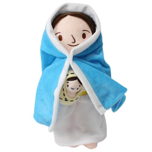 Hperu Christliches Spielzeug, Jesus Plüsch Puppe 13 Zoll süße Maria mit Jesus -Puppe Jesus, Soft Jesus Stoffed Puppe, religiöses christliches Spielzeug für Kinder, die Ostergeschenke getauft Werden von Hperu