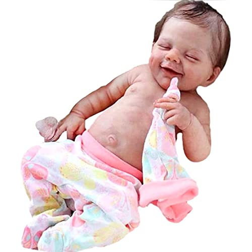 Hperu Doll Boy: 21 Zoll lebensechtig realistisches Neugeborenes weiches handgefertigtes Silikon gewichteter Babypuppen, realistische Neugeborene -Babypuppen Jungen Mädchen Alter 3+ Simulationspuppe von Hperu