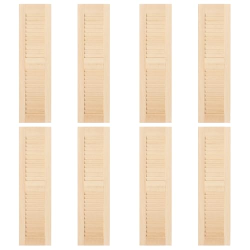 Hperu Dollhouse Shutter Dollhouse Fenster Verschluss 8pcs 1:12 Skala Holz -DIY -Simulation Dollhouse Fenster Miniatur Dekorative Puppenhausmöbel von Hperu