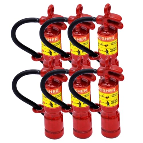 Hperu Feuerwehrmannsparty Gefälligkeiten, Spielzeug Feuerlöscher 6 PCs Mini Fire Extinguisher Model Dollhouse Möbelzubehör winzig von Hperu