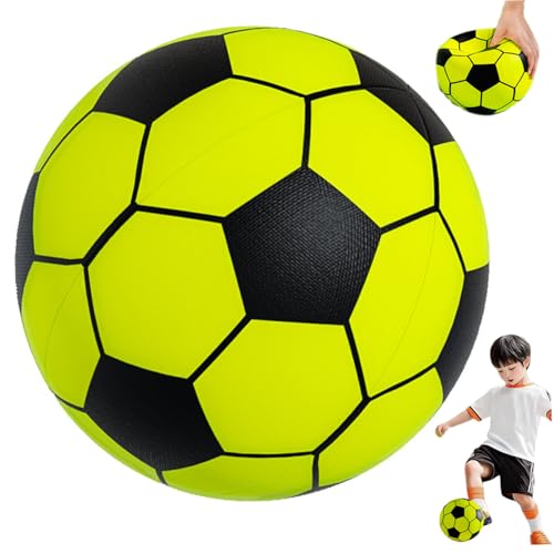 Hperu Foam -Fußball, stille Fußballkugel für Kinder, Größe 5 PU Foam Football mit Stoßdämpfung, weicher Geräuschreduzierung Schwamm Fußball für Training und Spiel, perfekte Kinderspielzeuge von Hperu