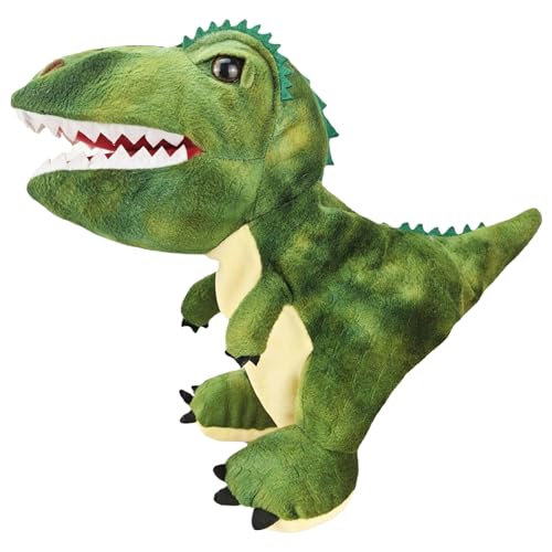 Hperu Kinder Dinosaurier Handpuppen 9.84 süße Dinosaurierhandpuppen weiche Plüsch Dinosaurier Puppet, lebendige und entzückende Dinosaurierplüschspielzeug, interaktive Tierfingerpuppen für Kinder von Hperu