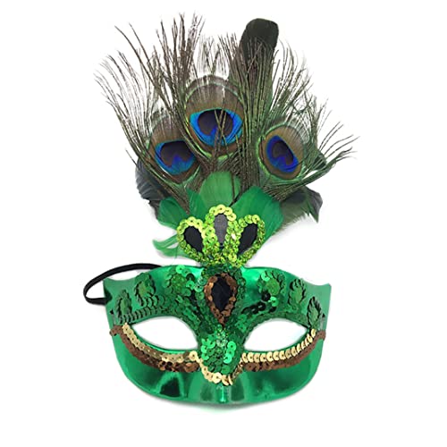 Hperu Masquerade -Maske für Frauen Make -up -Maske Prom Mask Peacock Mask Party Maske Venezianische Maskerade Maske für Frauengrün von Hperu