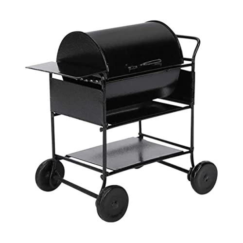 Hperu Metall Küchengeschirr Zubehör Miniaturgrill Grill Mini Dollhouse BBQ Rösten Metallküchen Simulation Spielzeug Schwarz von Hperu