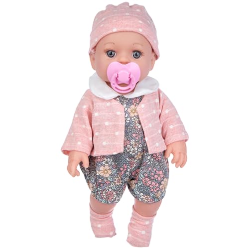 Hperu Realistische Babypuppe 11,8 Zoll waschbarer realistischer Babypuppe für Mädchen mit niedlichen Kleidung und beweglichem Gelenk sicherer Vinyl lebensechter Neugeborener Puppe für Mädchen Ges von Hperu