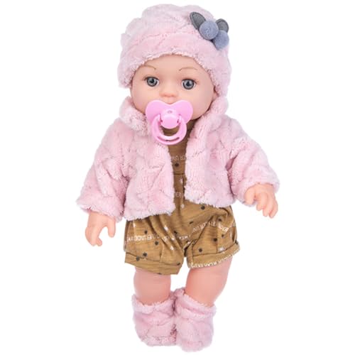 Hperu Realistische Babypuppe 11,8 Zoll waschbarer realistischer Babypuppe für Mädchen mit süßen Kleidung und beweglichem Gelenk sicherer Vinyl lebensechter Neugeborener Puppe für Mädchen Geschenk von Hperu