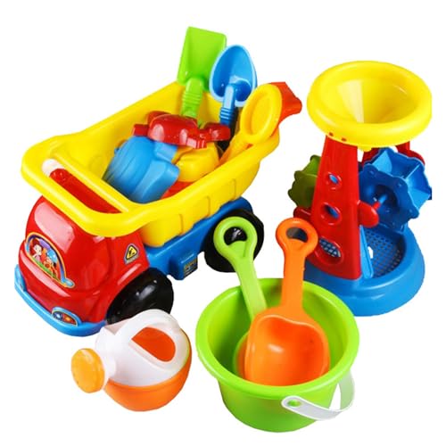 Hperu Sand- und Wasserspielzeug Sandspielzeug für 4-6 Kinder 14pcs Sandgrubenspielzeug sicherer Plastik-Sand- und Wasserspielzeug wasserdichte niedliche Sandkastenspielzeug (zufällige Farbe) von Hperu