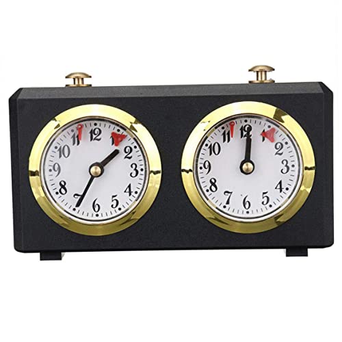 Hperu Schachtimer Schachuhr Timer Mechanische Schachuhr Vintage Game Timer Zählen Sie nach Oben tragbar für Schachspiele von Hperu