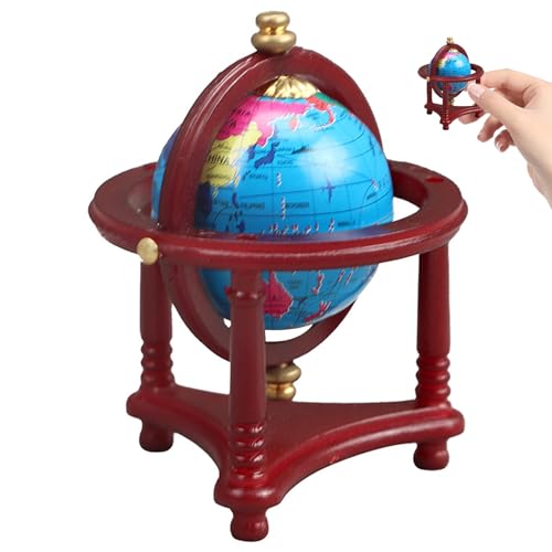 Mini Globe, Mini Globe 2x1x2 Zoll lustige lebensee lebensee 1 12 -Skala -Puppenzubehör Kreativ DIY Wood Doll House Accessoires für Dollhouse Dekor Kinder Rollenspiele Geschenke, Puppenhaus von Hperu