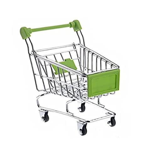 Mini Supermarkt Handcart Mini Einkaufswagen Maschine Dollhouse Accessorie Kinder Spielzeughausmöbel Kreative Speicherwerkzeuge von Hperu