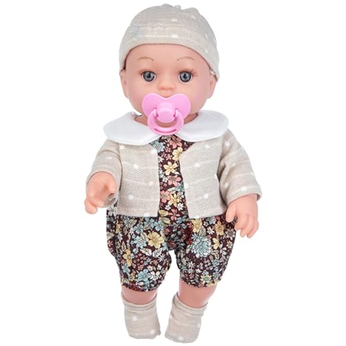 Neugeborene Puppe, 11,8 Zoll waschbares realistische Babypuppe für Mädchen mit niedlichen Kleidern und beweglichem Gelenk sicherer vinyl lebensechter Neugeborener Puppe für Mädchen Geschenkspielzeug von Hperu