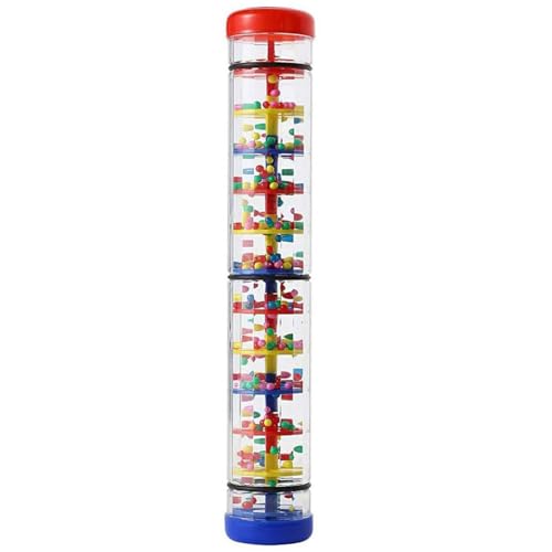 Regenhersteller Spielzeug Baby Baby Regenmacher 12 lustige Regenstick Baby Spielzeug Rassel Röhrchen Bildungsregen Rain Maker Spielzeug Baby Plastik Musik Sensorisches auditorisches Instrument, Reg von Hperu