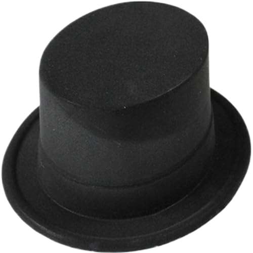 Top -Hut, 5 schwarze Top -Hut, modischer Magierhut, Retro Fedora Hüte für Männer Frauen Kinder strömen Partyhut für Rollenfeiern Festival Festival, Black Top Hut, Sonnenhüte von Hperu