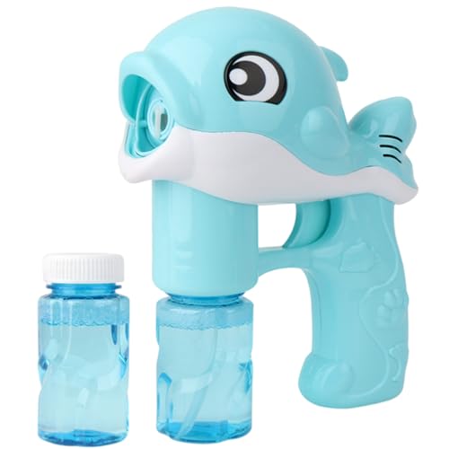 Hperu Whale Bubble Machine Kinderwalwalblasengebläse mit 2 Bubble Solutions süße Haifischblasenhersteller für Kinder Sommerspielzeug Keine Batterie Blue Whale Bubble Bubble Gebläse von Hperu