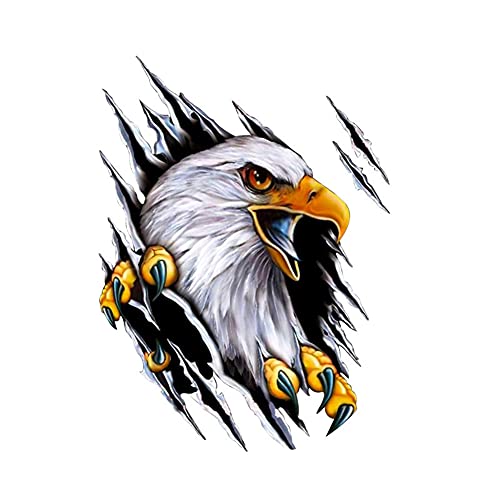 Hpory Zerrissener Adler Aufkleber, Autoaufkleber Tier Wolf Adler PVC Sticker wasserdichte Laptop Aufkleber 3D Personalisierte Auto Aufkleber Lustiger Realistic Aufkleber-18cmx24cm von Hpory