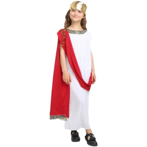 Hrippy Römisches Kostüm Für Kinder, Mädchen Und Jungen, Griechisches Toga-kostüm, Antikes Griechisches Mythos, Philosophenkostüm, Römischer Adel, Aphrodite Athene, Halloween-cosplay-kostüme von Hrippy