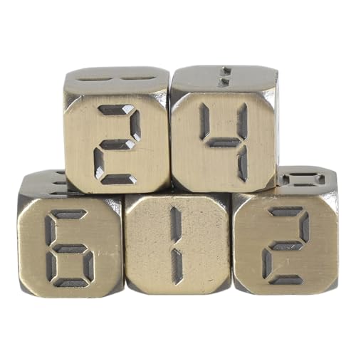 5pcs Round Corner Sechside Sided Dices Bulk Pack Mit 5 13 Mm Legierungen Würfel Würfel Mit Großer Anzahl Für Kindergebrauch von Hrtyvhin