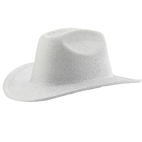 Hrtyvhin Ethnische Cowgirls Hüte Western Rollted Brims Schimmernde Freien Sonnensichere Cowgirls Für Erwachsene von Hrtyvhin