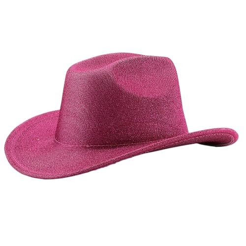 Hrtyvhin Ethnische Cowgirls Hüte Western Rollted Brims Schimmernde Freien Sonnensichere Cowgirls Für Erwachsene von Hrtyvhin