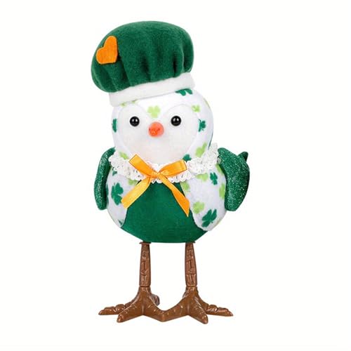 Hrtyvhin Irland Patrick's Day Feiertags Glühend Spielzeug Vogel Festives Plüschspielzeug Für Kinder Irland Patricks Day Dekoration Festlich von Hrtyvhin