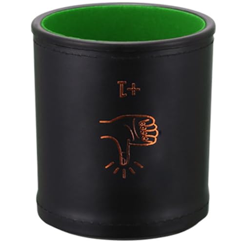 Hrtyvhin PU Leder Würfel Tasse Hand Muster Würfel Shaker Tasse Ruhig Schütteln Unterhaltung Würfel Schüssel Für Würfel Brettspiel Party von Hrtyvhin